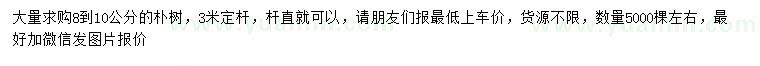 求購(gòu)8-10公分樸樹