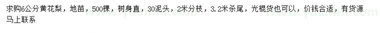 求購6公分黃花梨