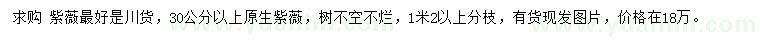 求購(gòu)30公分以上原生紫薇