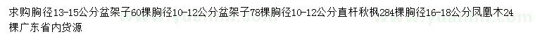 求購盆架子、秋楓、鳳凰木