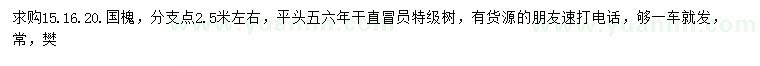 求購15、16、20公分國槐
