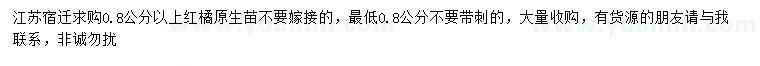 求購0.8公分以上紅橘