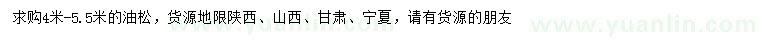 求購(gòu)4-5.5米油松