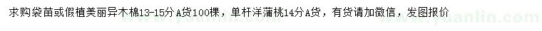求購美麗異木棉、洋蒲桃