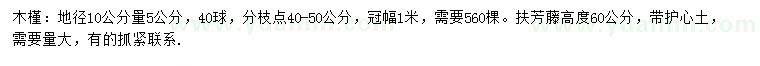 求購(gòu)地徑10公分量5公分木槿、高60公分扶芳藤