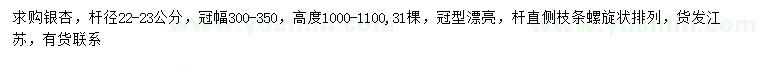 求購桿徑22-23公分銀杏