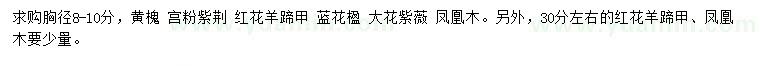 求購黃槐、宮粉紫荊、紅花羊蹄甲等