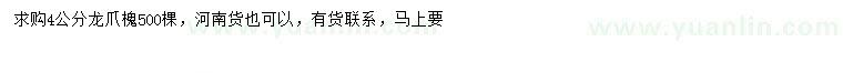 求購4公分龍爪槐
