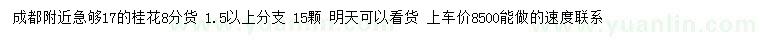 求購17公分桂花