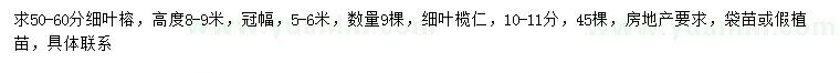 求購(gòu)50-60公分細(xì)葉榕