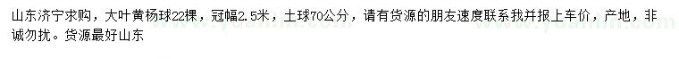 求購冠幅2.5米大葉黃楊球