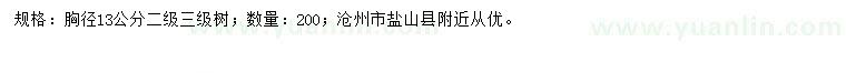 求購胸徑13公分白蠟