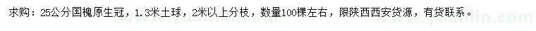 求購25公分國槐
