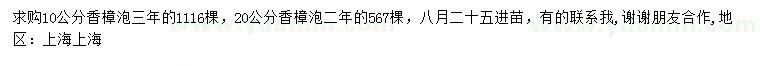 求購(gòu)10、20公分香泡
