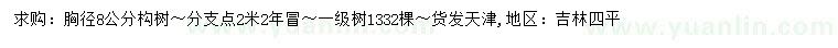 求購胸徑8公分構(gòu)樹