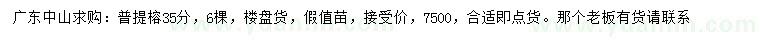求購(gòu)35公分菩提榕