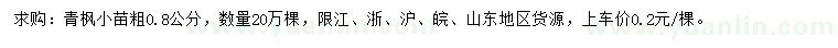 求購0.8公分青楓