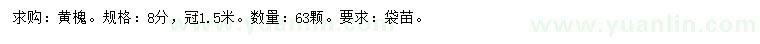 求購8公分黃槐
