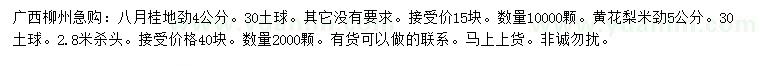 求購地徑4公分八月桂、米徑5公分黃花梨