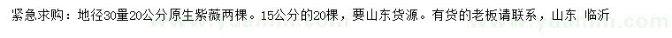 求購30量15、20公分紫薇