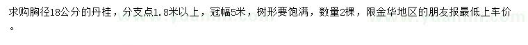 求購胸徑18公分丹桂