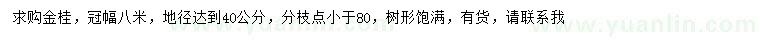 求購地徑40公分金桂
