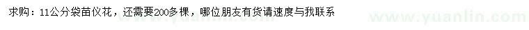 求購(gòu)11公分儀花