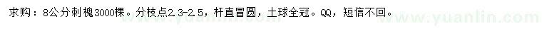 求購(gòu)8公分刺槐