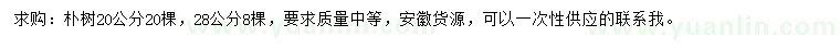 求購20、28公分樸樹