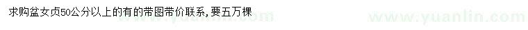 求購50公分以上女貞