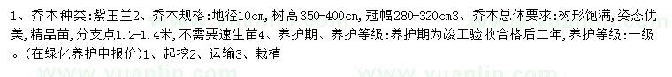 求購地徑10公分紫玉蘭