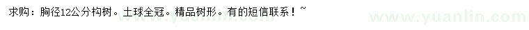 求購胸徑12公分構(gòu)樹