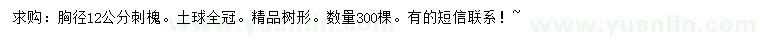 求購胸徑12公分刺槐