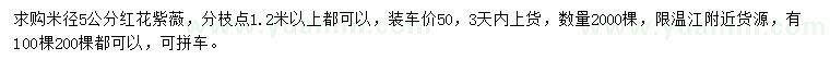 求購米徑5公分紅花紫薇
