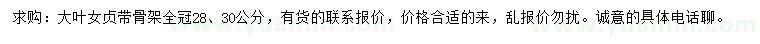 求購28、30公分大葉女貞