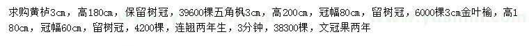 求購黃櫨、五角楓、連翹等