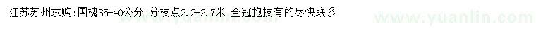 求購35-40公分國槐