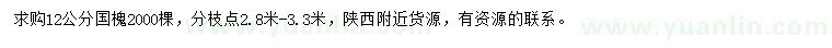 求購12公分國槐