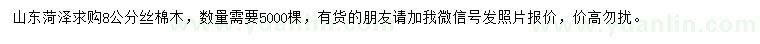 求購(gòu)8公分絲棉木