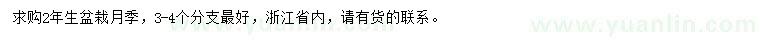 求購(gòu)2年生盆栽月季