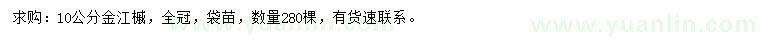 求購10公分金江槭