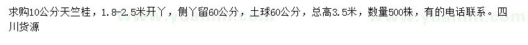 求購10公分天竺桂