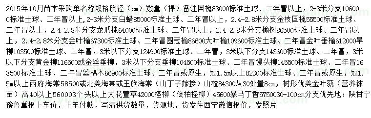 求購國槐、白蠟、金枝國槐等