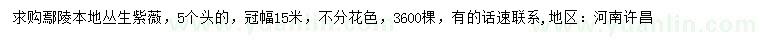 求購冠幅1.5米叢生紫薇