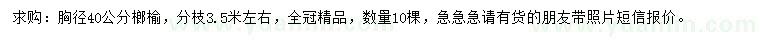 求購(gòu)胸徑40公分榔榆