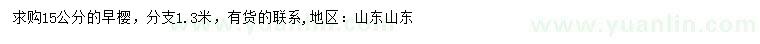求購15公分早櫻
