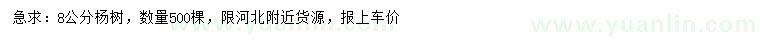求購(gòu)8公分楊樹(shù)