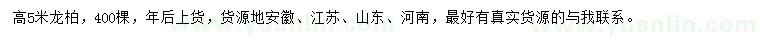 求購(gòu)高5米龍柏