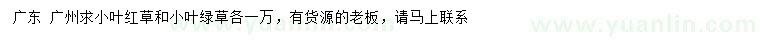 求購小葉紅草、小葉綠草