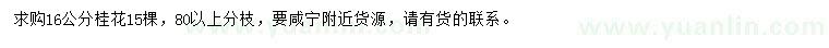 求購(gòu)16公分桂花